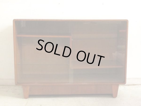 画像3: ヴィンテージ ジャパニーズモダンなガラス戸棚 ローボード