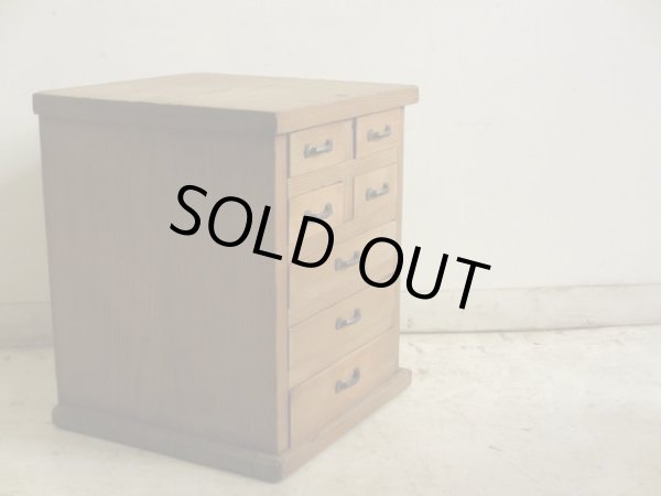 画像2: アンティーク 7杯小引出し