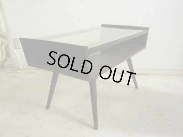 画像3: レトロ ヴィンテージ ガラストップセンターテーブル コーヒーテーブル