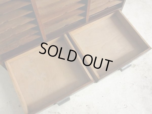 画像10: アンティーク 木製カルテケース 書類棚