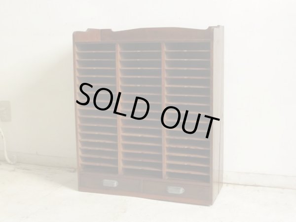 画像3: アンティーク 木製カルテケース 書類棚