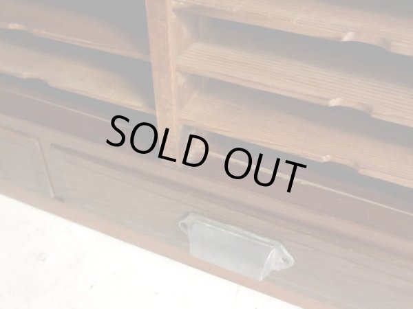 画像14: アンティーク 木製カルテケース 書類棚