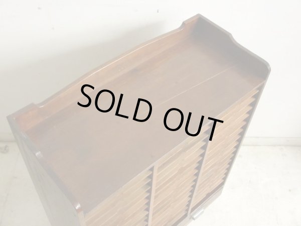 画像5: アンティーク 木製カルテケース 書類棚