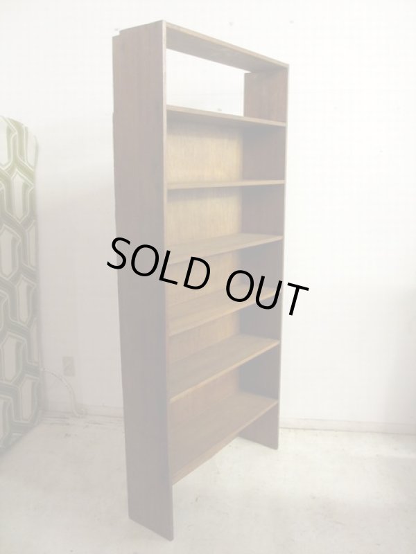 画像2: ヴィンテージ ラワン無垢材の素朴な収納棚 本棚