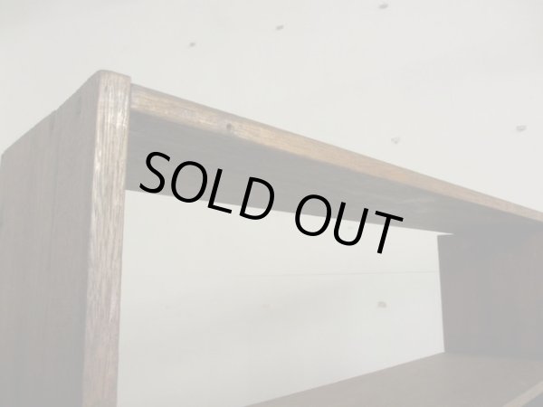 画像7: ヴィンテージ ラワン無垢材の素朴な収納棚 本棚