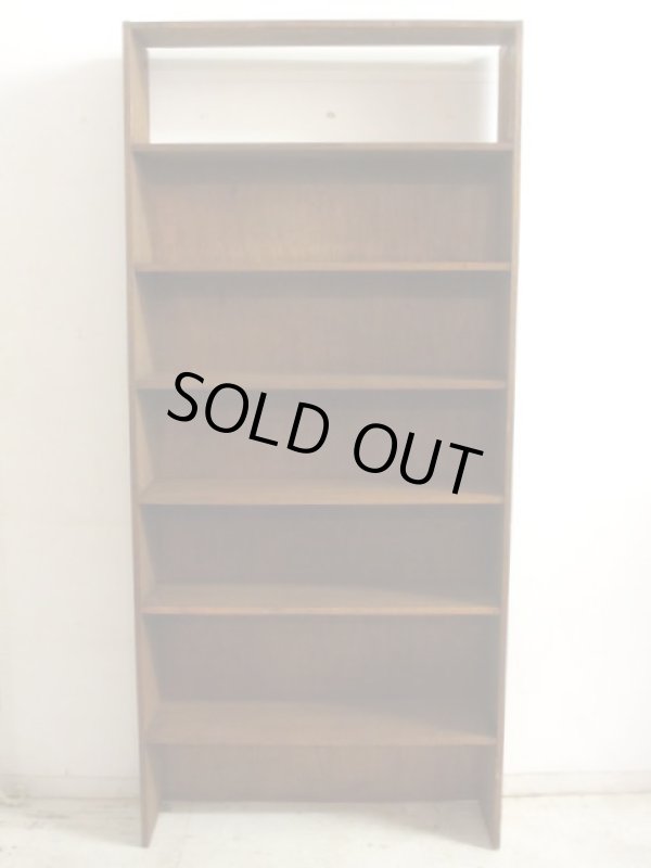 画像4: ヴィンテージ ラワン無垢材の素朴な収納棚 本棚