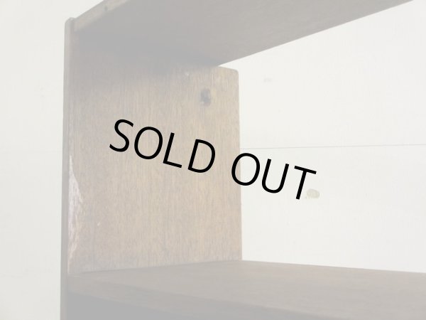 画像8: ヴィンテージ ラワン無垢材の素朴な収納棚 本棚