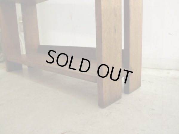 画像13: 明るい木味 古い楢無垢材本棚 ブックシェルフ