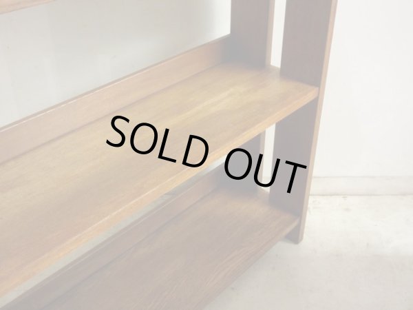 画像9: 明るい木味 古い楢無垢材本棚 ブックシェルフ