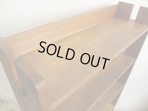 画像7: 明るい木味 古い楢無垢材本棚 ブックシェルフ