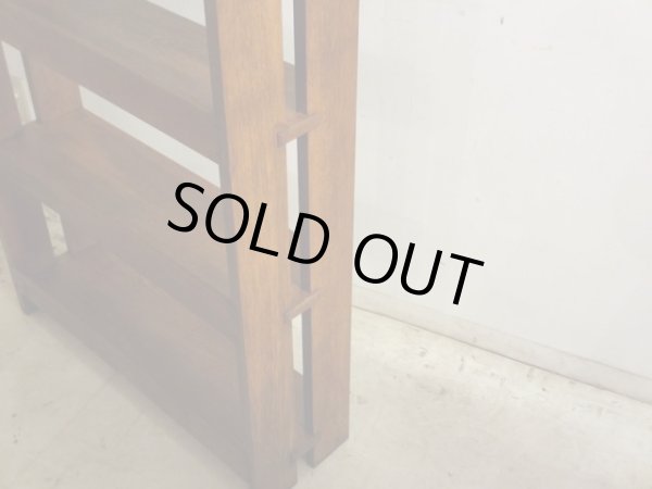 画像11: 明るい木味 古い楢無垢材本棚 ブックシェルフ