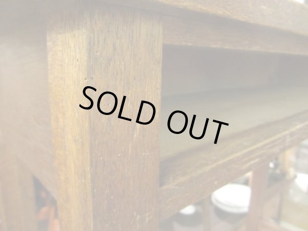 画像16: 昭和レトロ 古い学校の机 木製デスク (2)