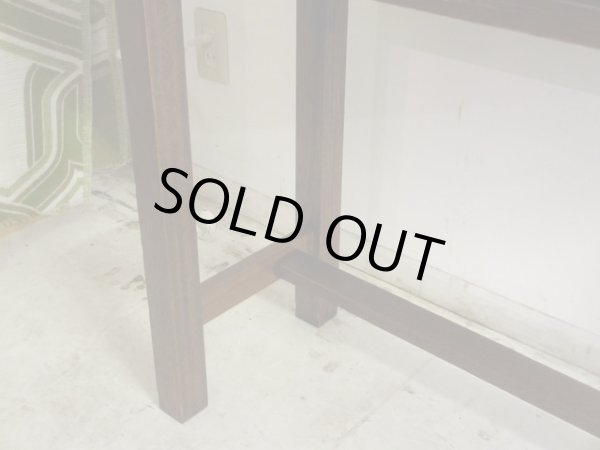 画像13: 昭和レトロ 古い学校の机 木製デスク (1)