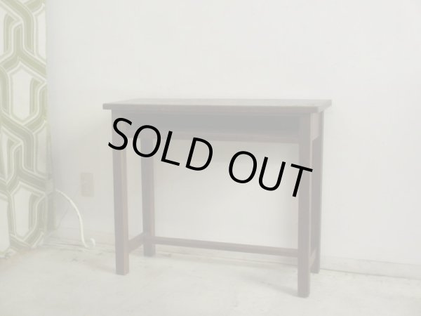 画像1: 昭和レトロ 古い学校の机 木製デスク (2)