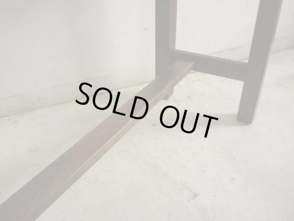 画像15: 昭和レトロ 古い学校の机 木製デスク (1)