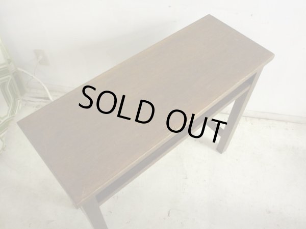 画像5: 昭和レトロ 古い学校の机 木製デスク (1)