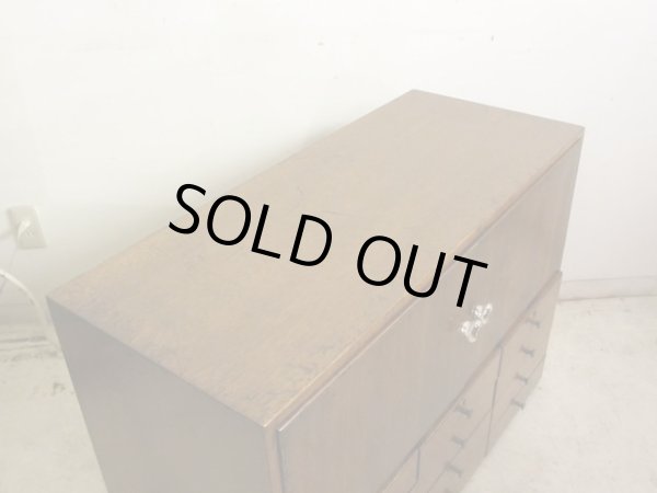 画像4: 昭和レトロ 12杯引出し付の戸棚 ローボード