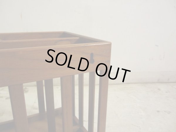 画像6: 北欧デザイン チーク材 格子の壁掛けマガジンラック