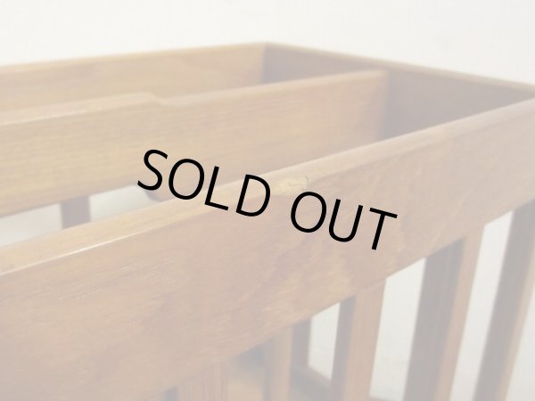 画像10: 北欧デザイン チーク材 格子の壁掛けマガジンラック