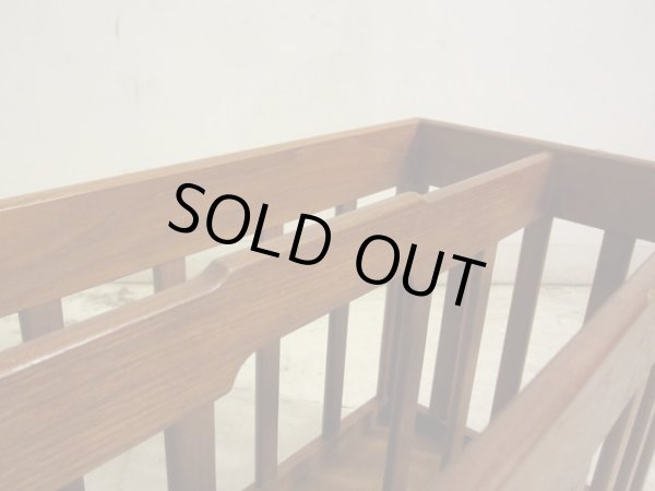 画像7: 北欧デザイン チーク材 格子の壁掛けマガジンラック