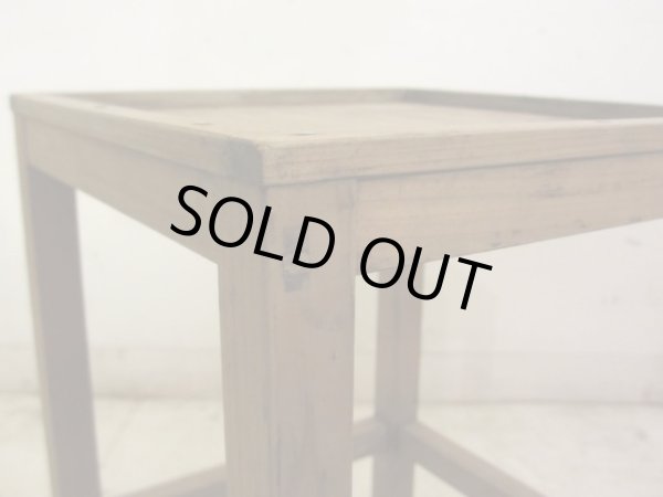 画像7: アンティーク 乾いた木味の小さな花台