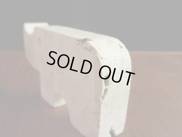 画像7: イタリア Flli Mannelli社 大理石トラヴァーチンの動物 サイ