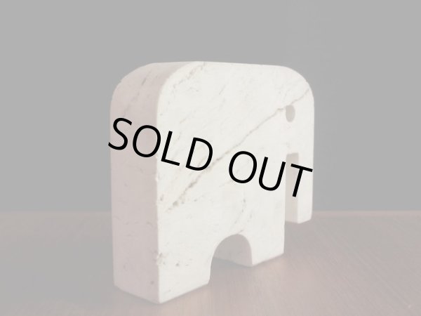 画像4: イタリア Flli Mannelli社 大理石トラヴァーチンの動物 ゾウ