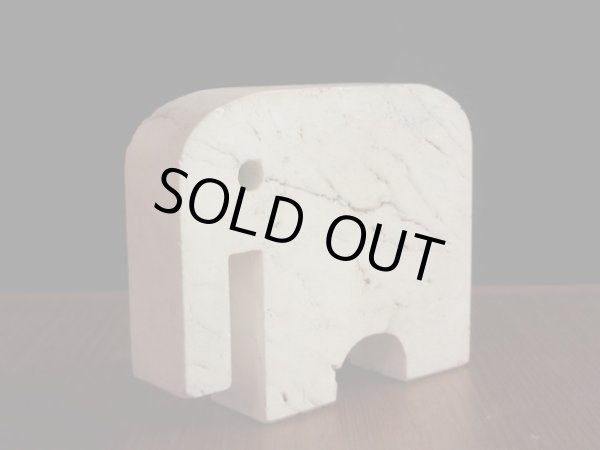 画像3: イタリア Flli Mannelli社 大理石トラヴァーチンの動物 ゾウ