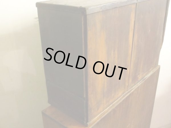 画像8: アンティーク 2杯引出し付き収納棚