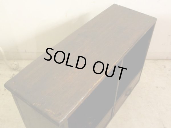 画像3: アンティーク 2杯引出し付き収納棚