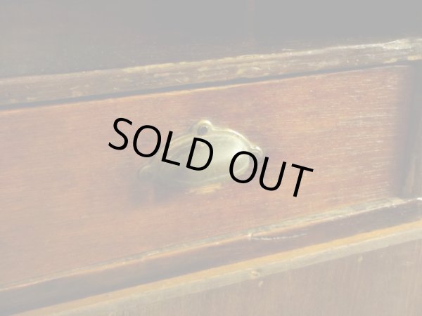 画像12: アンティーク 2杯引出し付き収納棚