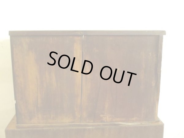 画像4: アンティーク 2杯引出し付き収納棚