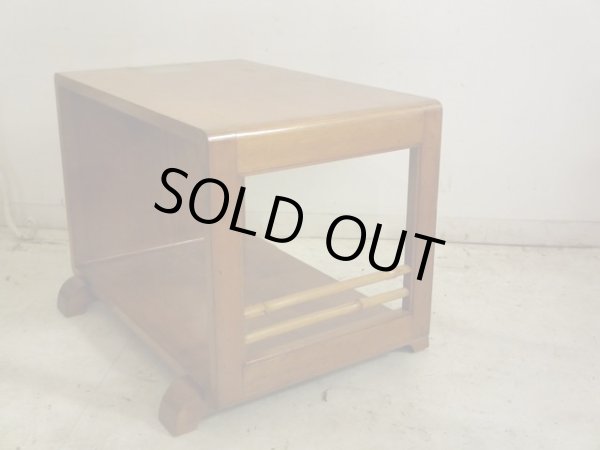 画像2: ヴィンテージ 明るい木味のサイドテーブル