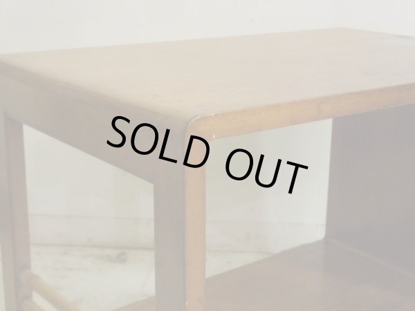 画像9: ヴィンテージ 明るい木味のサイドテーブル