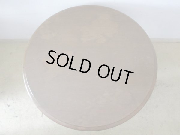 画像4: アンティーク ナラ無垢材 ラウンドコーヒーテーブル