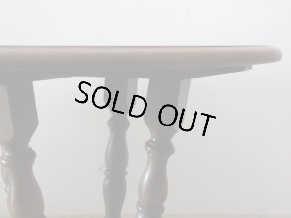 画像5: アンティーク ナラ無垢材 ラウンドコーヒーテーブル