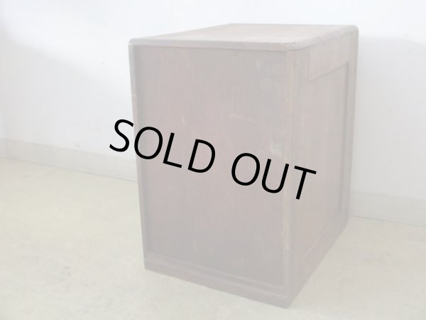 画像5: アンティーク ナラ材5杯小引出し ネームプレート付 A4