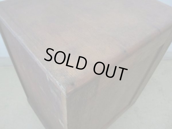 画像10: アンティーク ナラ材5杯小引出し ネームプレート付 A4