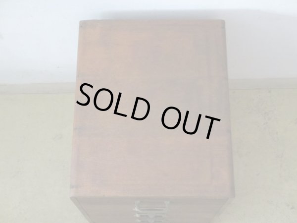 画像6: アンティーク ナラ材5杯小引出し ネームプレート付 A4