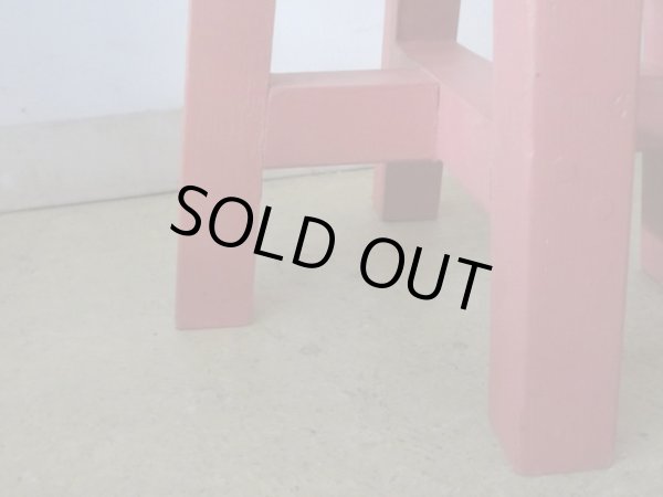 画像11: ヴィンテージ ぼってりしたピンクの丸椅子 スツール