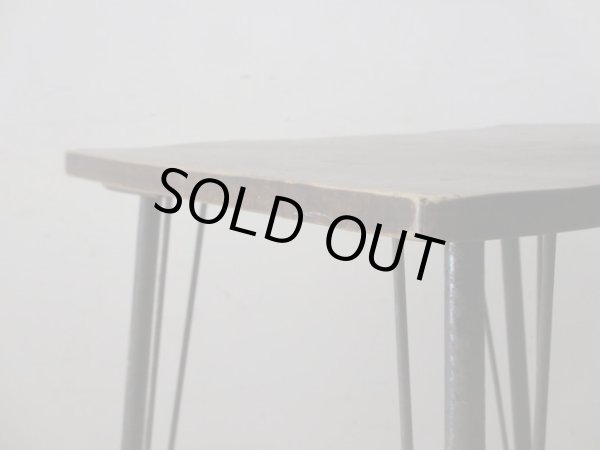 画像6: 歪んだアンティーク一枚板の鉄脚テーブル