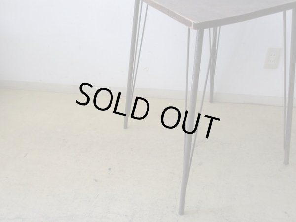 画像11: 歪んだアンティーク一枚板の鉄脚テーブル