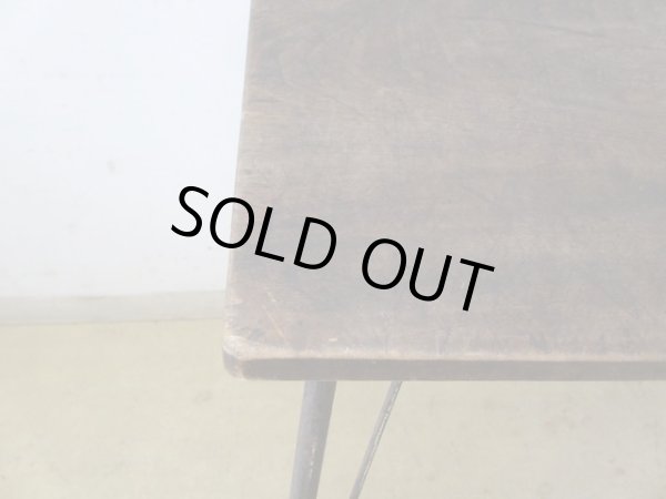 画像9: 歪んだアンティーク一枚板の鉄脚テーブル