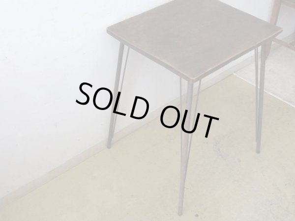 画像2: 歪んだアンティーク一枚板の鉄脚テーブル