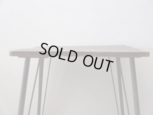 画像3: 歪んだアンティーク一枚板の鉄脚テーブル