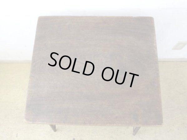 画像5: 歪んだアンティーク一枚板の鉄脚テーブル