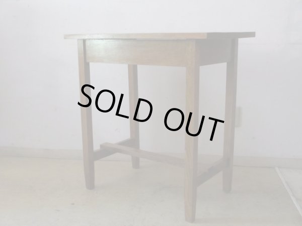 画像2: ヴィンテージ 明るい木味の平机 デスク