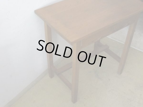 画像6: ヴィンテージ 明るい木味の平机 デスク