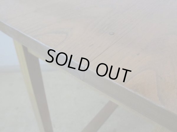 画像11: ヴィンテージ 明るい木味の平机 デスク