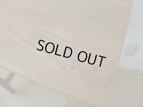 画像9: ヴィンテージ 明るい木味の平机 デスク